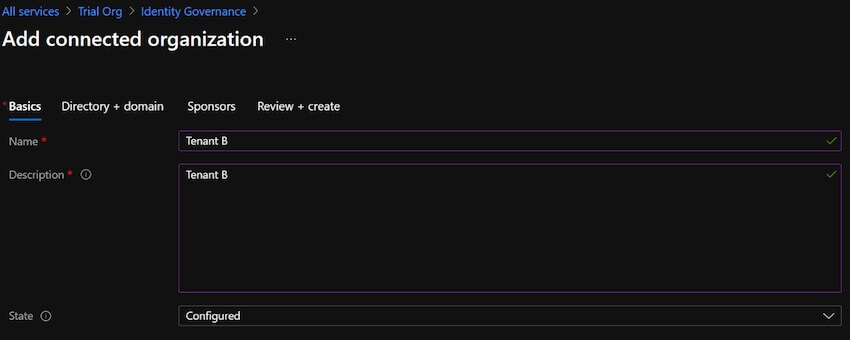 Add Connected Organization